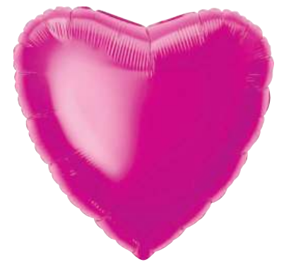 Solid Hot-Pink Heart Balloon