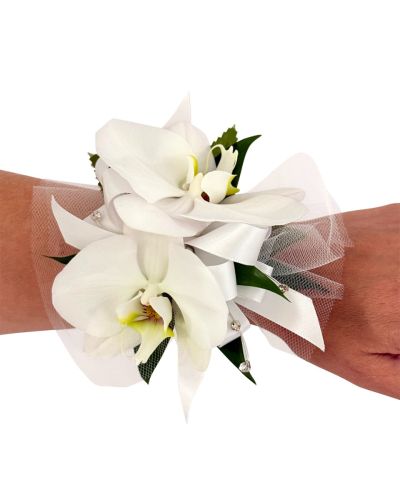 White Phal Orchid Corsage