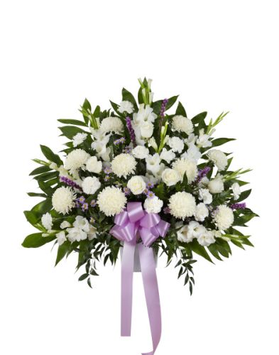 Heartfelt Sympathies Basket In Lavender