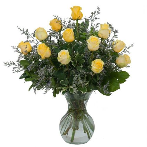 1 Dozen Premium Roses-Yellow